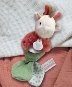Doudou et Compagnie Hochet bébé girafe - 15 cm