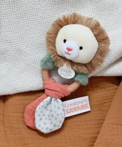 Doudou et Compagnie Hochet bébé lion - 15 cm