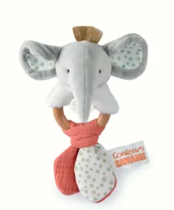 Doudou et Compagnie Hochet bébé éléphant - 15 cm