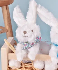 Doudou et Compagnie Lapin blanc avec chouchou -12 cm - Modèle aléatoire
