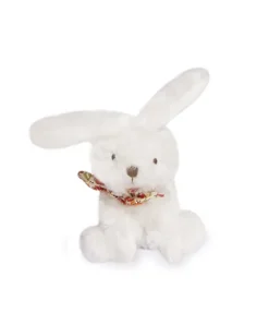 Doudou et Compagnie Lapin blanc avec chouchou -12 cm - Modèle aléatoire