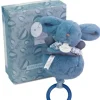 Doudou et Compagnie Lapin DOUDOU® - boite à musique lapin - 20 cm - Bleu