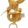 Doudou et Compagnie Lapin DOUDOU® - boite à musique lapin - 20 cm - Jaune moutarde
