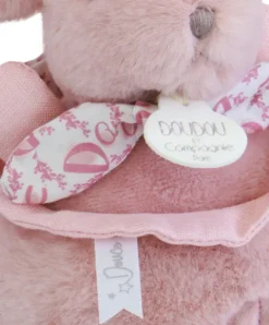 Doudou et Compagnie Lapin DOUDOU® - boite à musique lapin - 20 cm - Rose