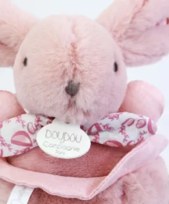 Doudou et Compagnie Lapin DOUDOU® - boite à musique lapin - 20 cm - Rose