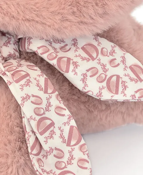 Doudou et Compagnie Lapin DOUDOU® - Peluche lapin Rose poudré - 25 cm