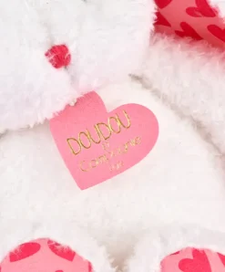 Doudou et Compagnie LAPIN JE T'AIME en sac cadeau - 25 cm