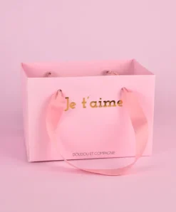 Doudou et Compagnie LAPIN JE T'AIME en sac cadeau - 25 cm