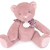 Doudou et Compagnie L'Ours Doudou® - Ours en peluche rose - 25 cm