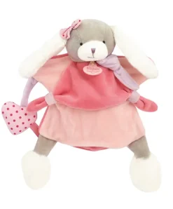 Doudou et Compagnie Marionnette à main Chien Toopi girl rose - 28 cm