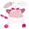 Doudou et Compagnie Marionnette à main Lapin Cerise rose - 28 cm