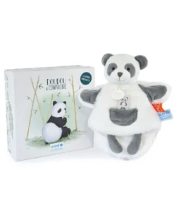 Doudou et Compagnie Marionnette à main peluche Panda - 25cm - Unicef - 0-6 mois