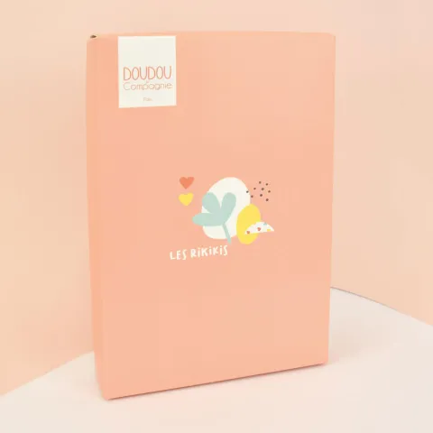 Doudou et Compagnie Mini Doudou renard plat orange - 19 cm