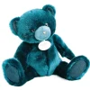 Doudou et Compagnie Ours en peluche bleu paon - Collection - 37 cm