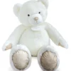 Doudou et Compagnie Ours en peluche Géant Collection - Blanc Poudré -120 cm