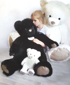 Doudou et Compagnie Ours en peluche Géant Collection - Blanc Poudré -120 cm