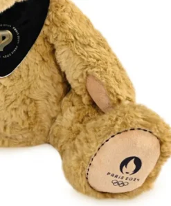 Doudou et Compagnie Ours en peluche marron Paris 2024 - avec bandana - 37 cm