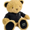 Doudou et Compagnie Ours en peluche marron Paris 2024 avec veste noire zippée - 40 cm