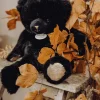 Doudou et Compagnie Ours en peluche noir smocky - Collection - 37 cm