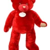Doudou et Compagnie Ours Géant Collection - Rouge baiser - 2 mètres