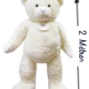 Doudou et Compagnie Ours Geant blanc poudré Collection XXXXL 200 cm