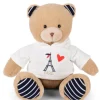 Doudou et Compagnie Ours Peluche Sweat Tour Eiffel 28 cm : Souvenir Paris