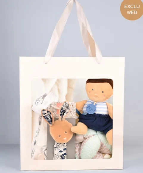 Doudou et Compagnie Pack cadeau naissance garçon