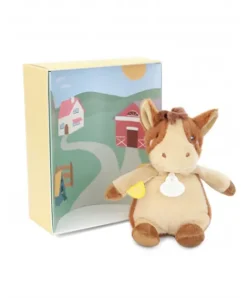 Doudou et Compagnie Peluche cheval - 17 cm - DOUDOU de la ferme avec boite sonore