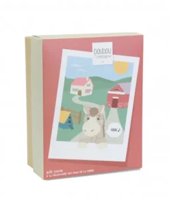 Doudou et Compagnie Peluche cheval - 17 cm - DOUDOU de la ferme avec boite sonore