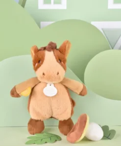 Doudou et Compagnie Peluche cheval - 17 cm - DOUDOU de la ferme avec boite sonore