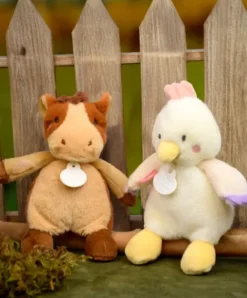 Doudou et Compagnie Peluche cheval - 17 cm - DOUDOU de la ferme avec boite sonore
