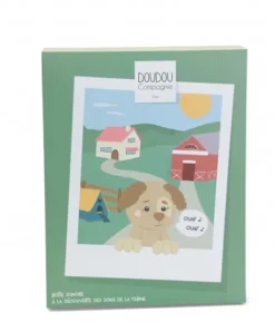 Doudou et Compagnie Peluche chien - 17 cm - DOUDOU de la ferme avec boite sonore