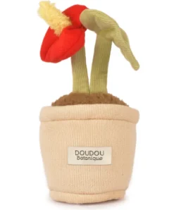 Doudou et Compagnie Peluche fleur - 9 cm - Botanique - Rouge
