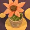Doudou et Compagnie Peluche fleur - 9 cm - Botanique - Orange