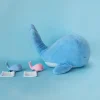 Doudou et Compagnie Peluche géante baleine bleue - 60 cm