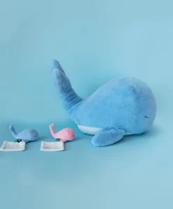 Doudou et Compagnie Peluche géante baleine bleue - 60 cm