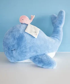 Doudou et Compagnie Peluche géante baleine bleue - 60 cm