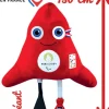 Doudou et Compagnie Peluche géante Mascotte Officielle Jeux Paralympiques Paris 2024 - 130 cm - Fabriquée en France