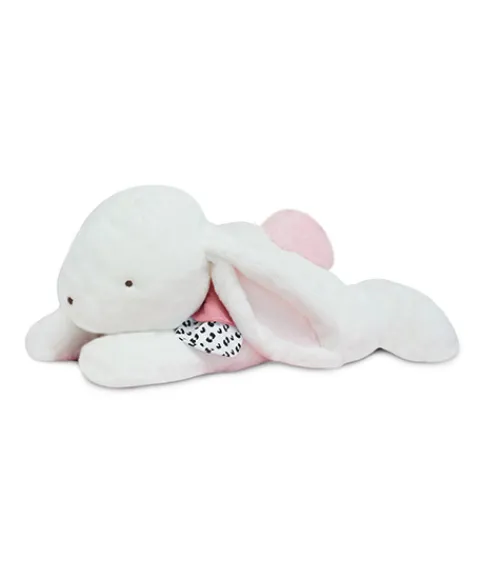 Doudou et Compagnie Peluche géante XXL Lapin rose - Happy Blush - 80 cm