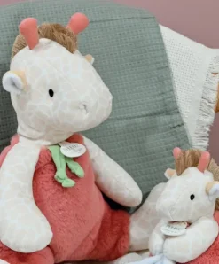 Doudou et Compagnie Peluche girafe avec doudou mouchoir - 15 cm