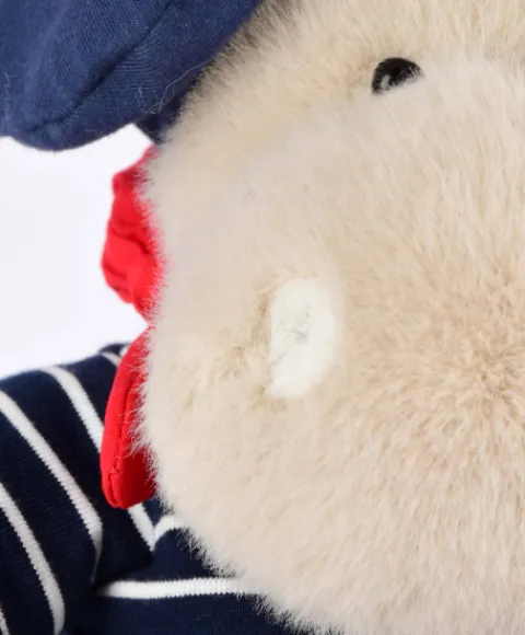 Doudou et Compagnie Peluche Hippopotame avec Béret et Marinière - 26 cm