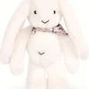 Doudou et Compagnie Peluche lapin Blanc 35 cm - Lapin Fleurette