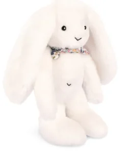 Doudou et Compagnie Peluche lapin Blanc 35 cm - Lapin Fleurette
