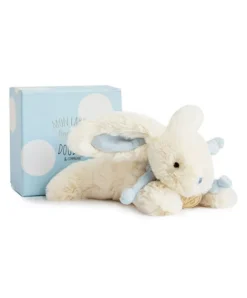 Doudou et Compagnie Peluche Lapin Bonbon Bleu - 20 cm