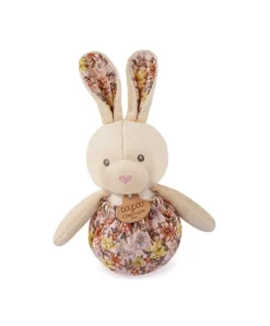Doudou et Compagnie Peluche lapin pop-up - Vert amande et corail