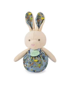 Doudou et Compagnie Peluche lapin Pâques pop-up - Bleu