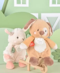 Doudou et Compagnie Peluche mouton - 17 cm - DOUDOU de la ferme avec boite sonore