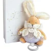 Doudou et Compagnie Peluche musicale lapin de sucre Blanc - 20 cm