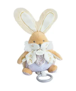 Doudou et Compagnie Peluche musicale lapin de sucre Blanc - 20 cm