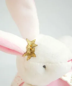 Doudou et Compagnie Peluche musicale lapin étoile rose - 14 cm
